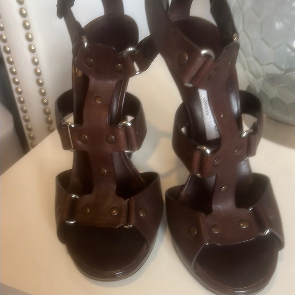 Brown Leather Women's Sandals